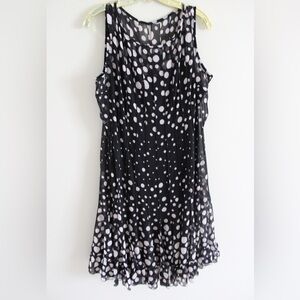 Rickie Freeman Teri Jon Black Polk Dot Dress